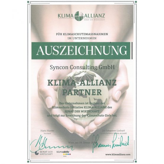 Klima-Allianz Partner des Senat der Wirtschaft