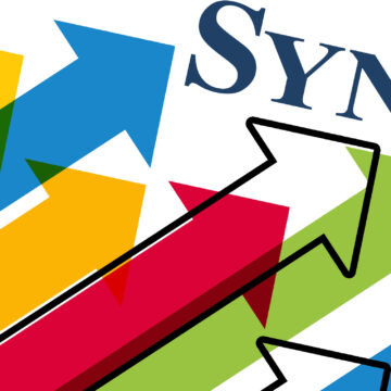 Syncon Logo mit bunten Pfeilen