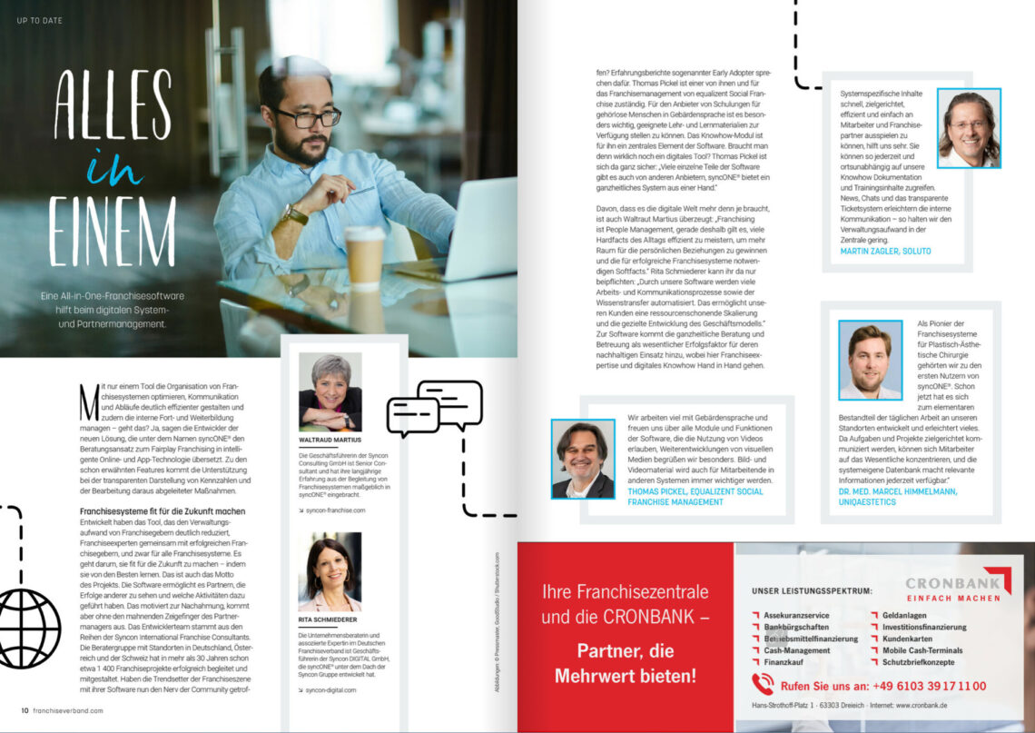 Zeitungsbericht über Franchise Connect