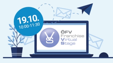 Illustration von Laptop mit ÖSV Virtual Stage am Bildschirm